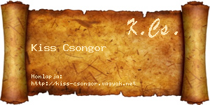 Kiss Csongor névjegykártya